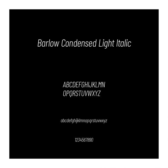 Barlow Condensed Light Italic