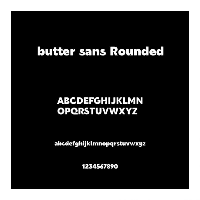 butter sans Rounded