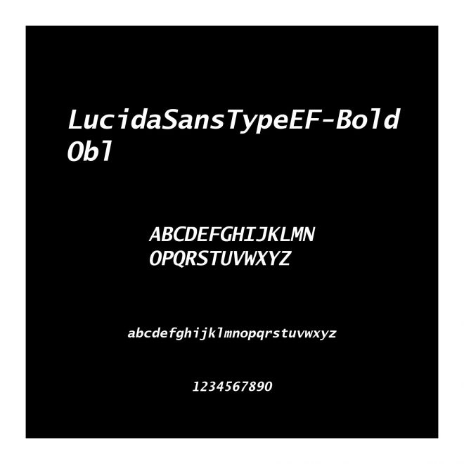 LucidaSansTypeEF-BoldObl