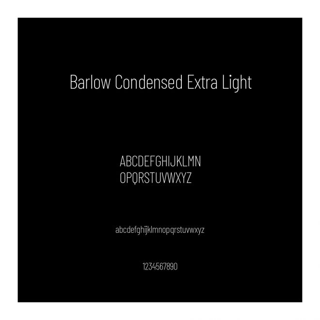 Barlow Condensed Extra Light