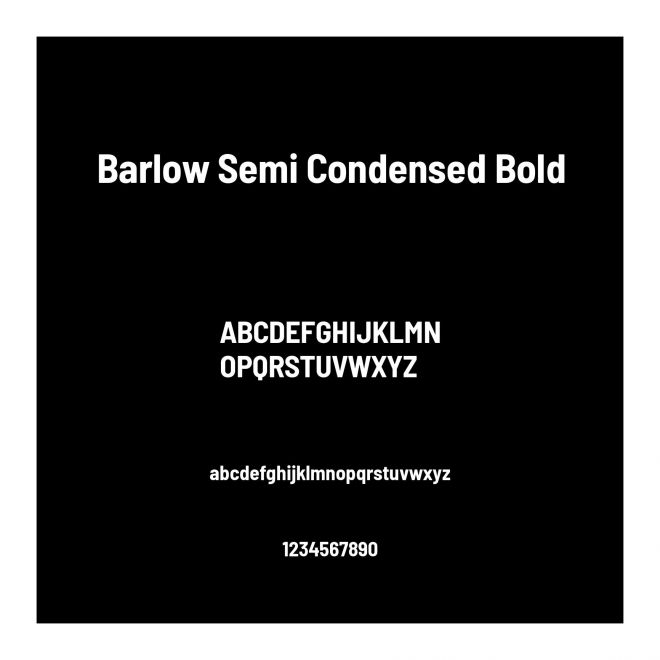 Barlow Semi Condensed Bold