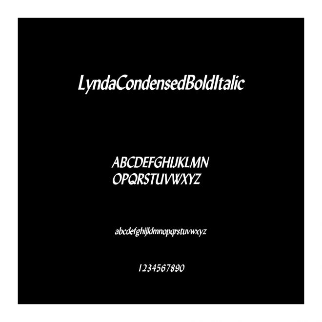 LyndaCondensedBoldItalic