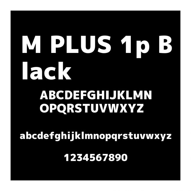 M PLUS 1p Black