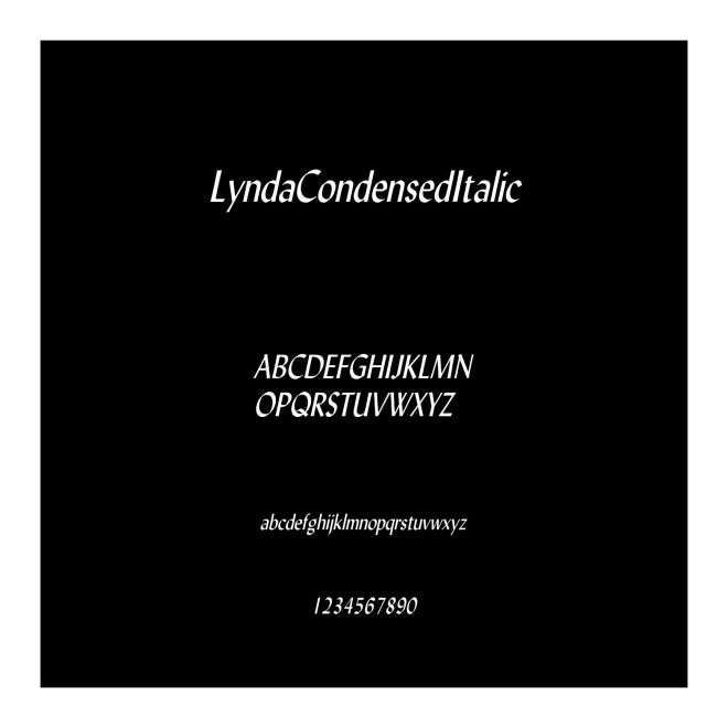 LyndaCondensedItalic