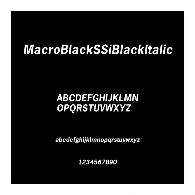 MacroBlackSSiBlackItalic