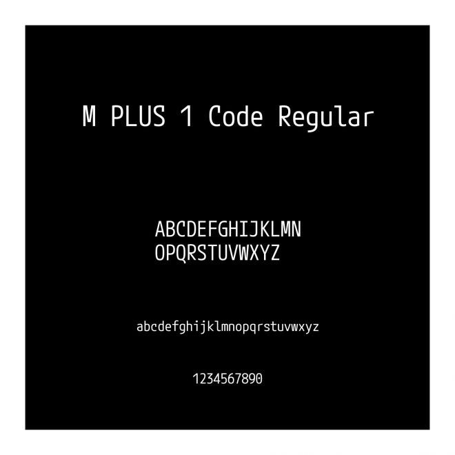 M PLUS 1 Code Regular