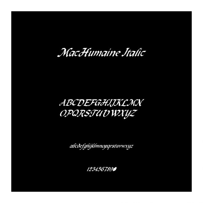 MacHumaine Italic