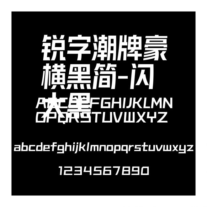 銳字潮牌豪橫黑簡-閃 大黑