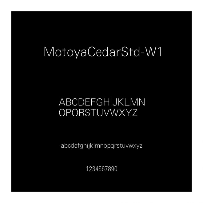 MotoyaCedarStd-W1