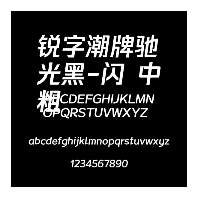 銳字潮牌馳光黑-閃 中粗