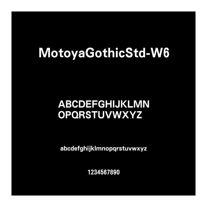 MotoyaGothicStd-W6