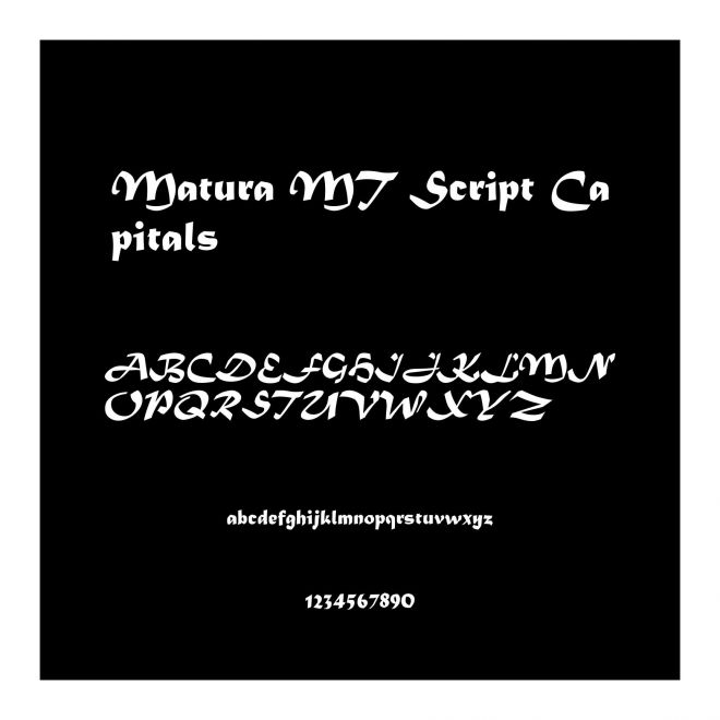 Matura MT Script Capitals