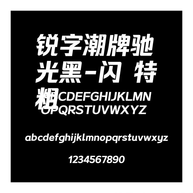 銳字潮牌馳光黑-閃 特粗