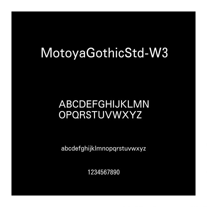 MotoyaGothicStd-W3