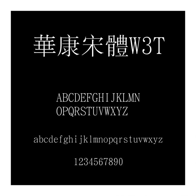 華康宋體W3T