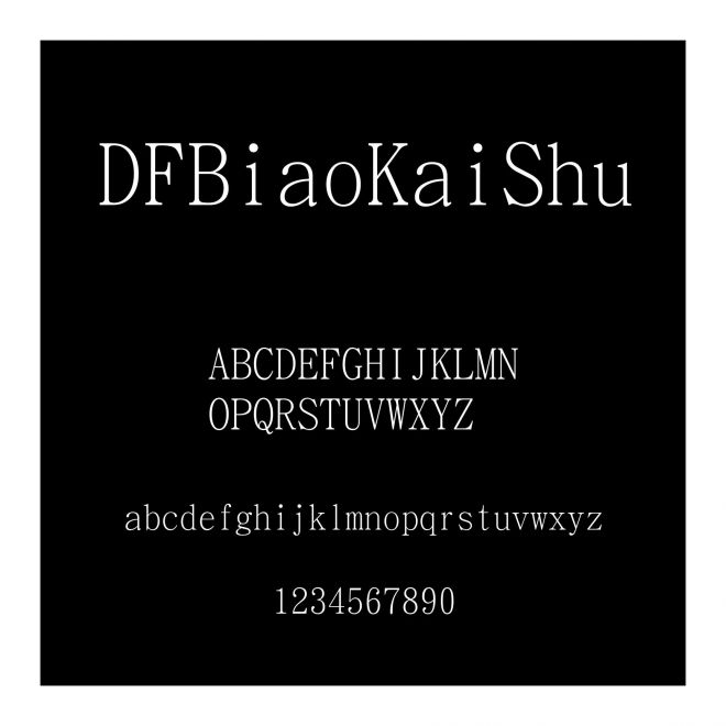 DFBiaoKaiShu