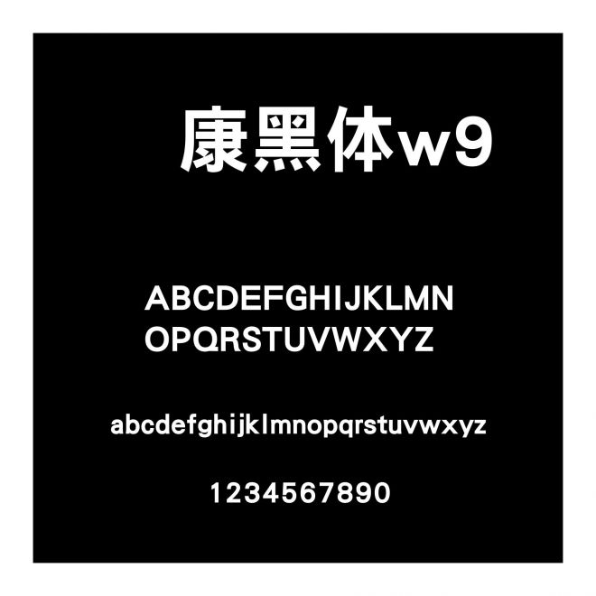 華康黑體w9