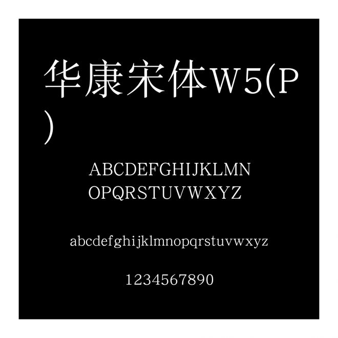 華康宋體W5(P)