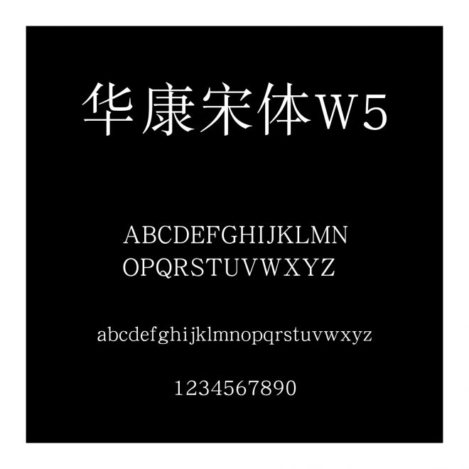 華康宋體W5