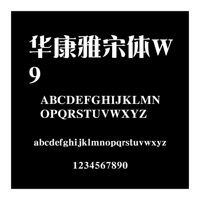 華康雅宋體W9