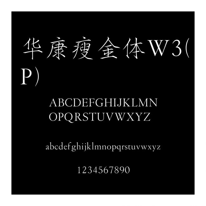 華康瘦金體W3(P)