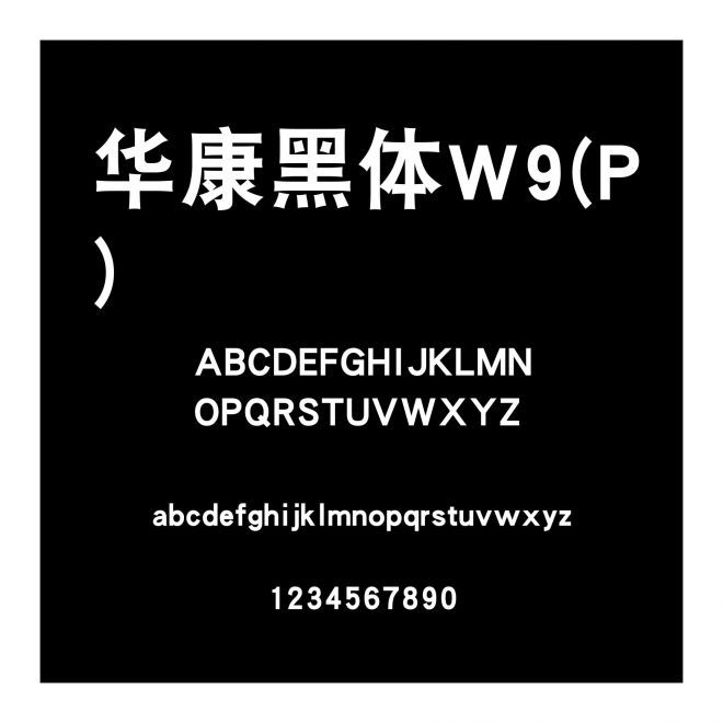 華康黑體W9(P)