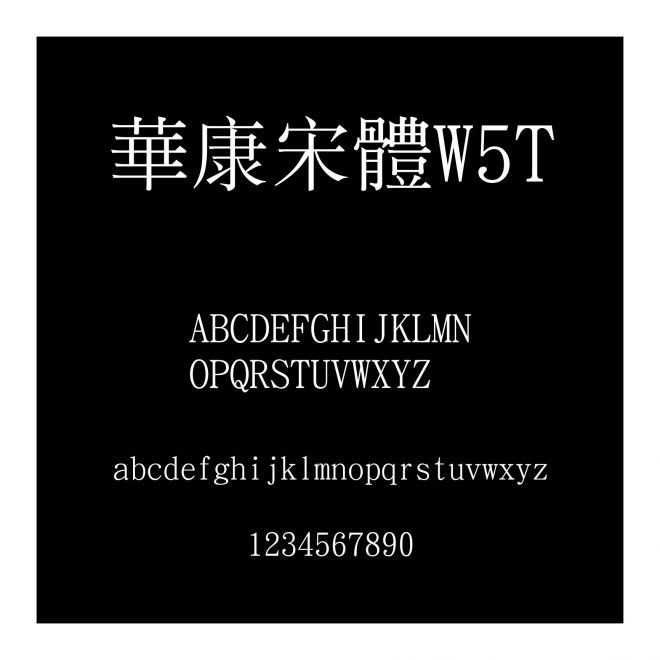 華康宋體W5T