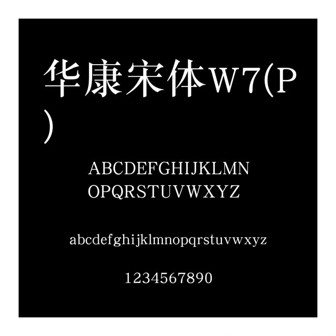 華康宋體W7(P)