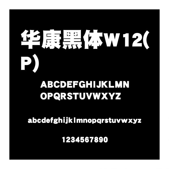 華康黑體W12(P)