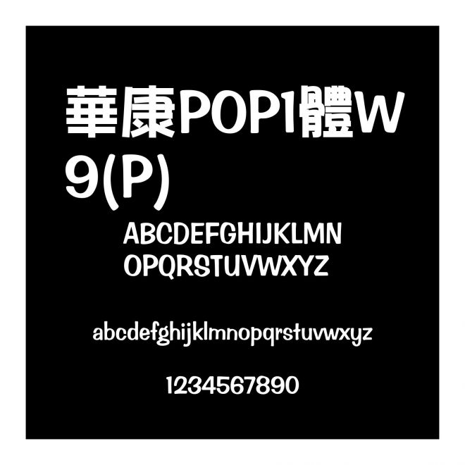 華康POP1體W9(P)