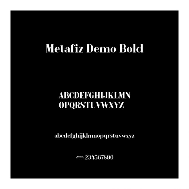 Metafiz Demo Bold