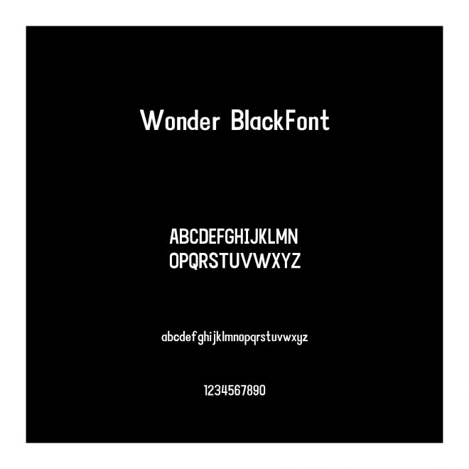 Wonder BlackFont