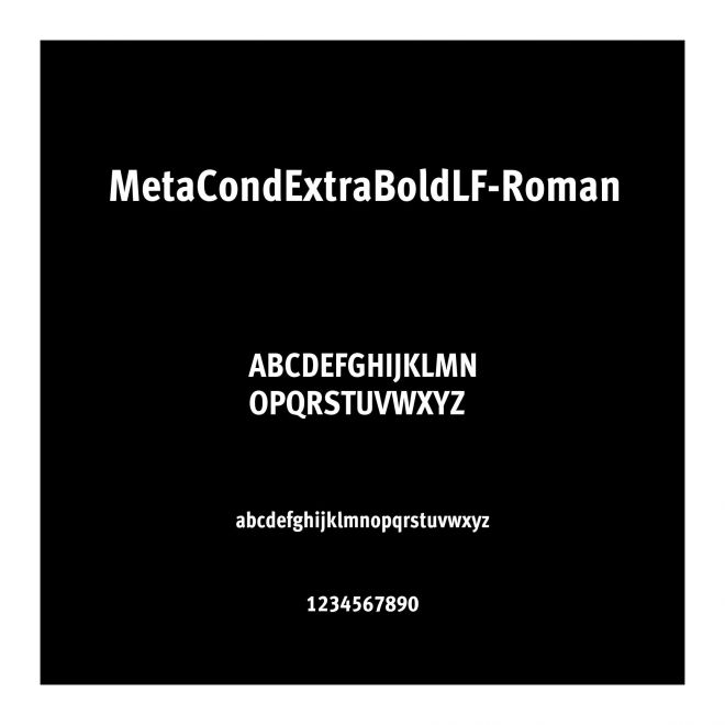 MetaCondExtraBoldLF-Roman