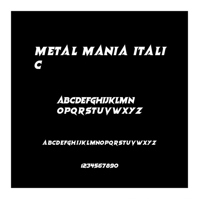 Metal Mania Italic