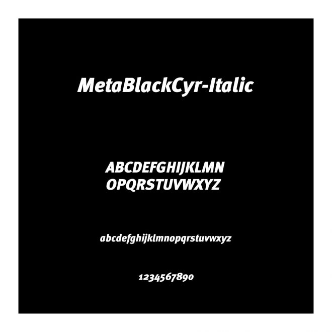 MetaBlackCyr-Italic