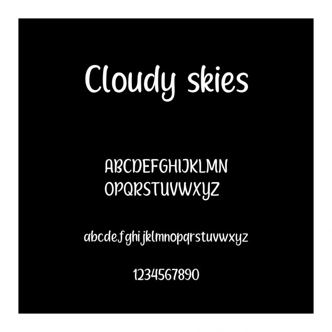 Cloudy skies