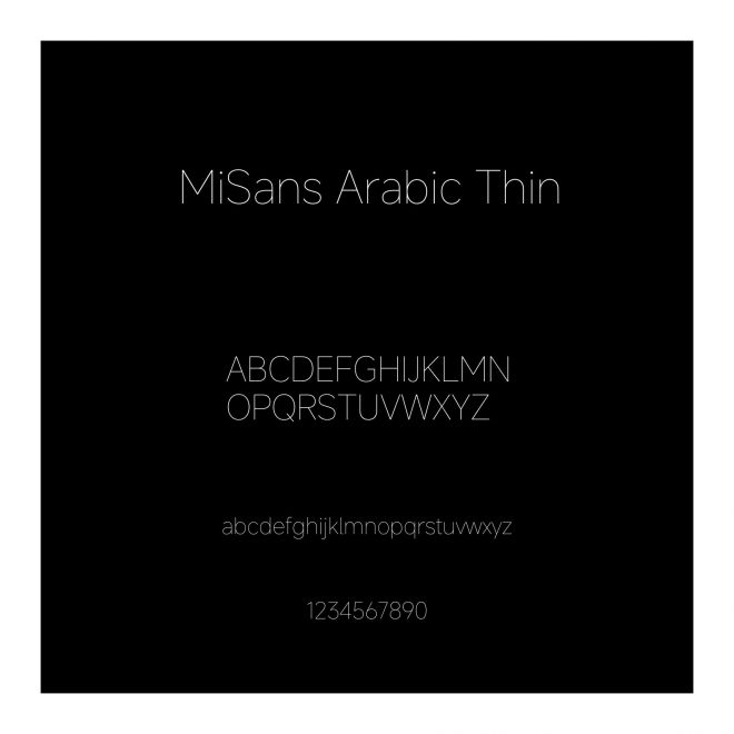 MiSans Arabic Thin