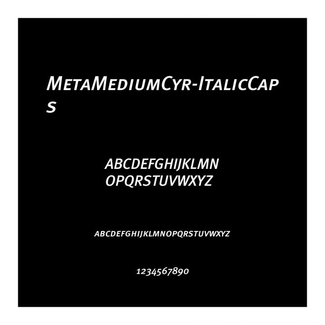 MetaMediumCyr-ItalicCaps
