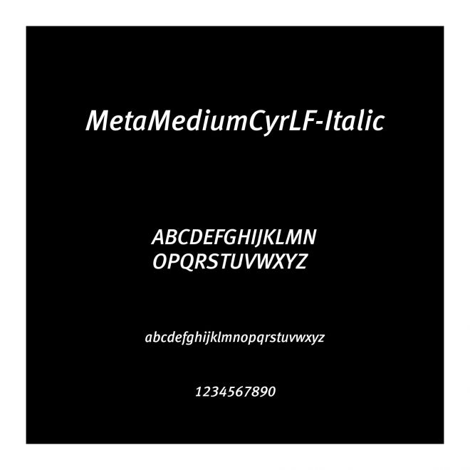 MetaMediumCyrLF-Italic