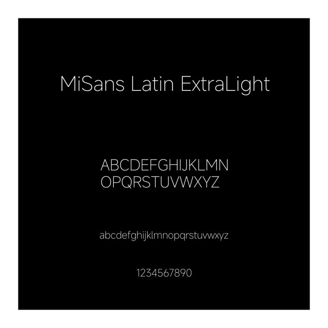 MiSans Latin ExtraLight
