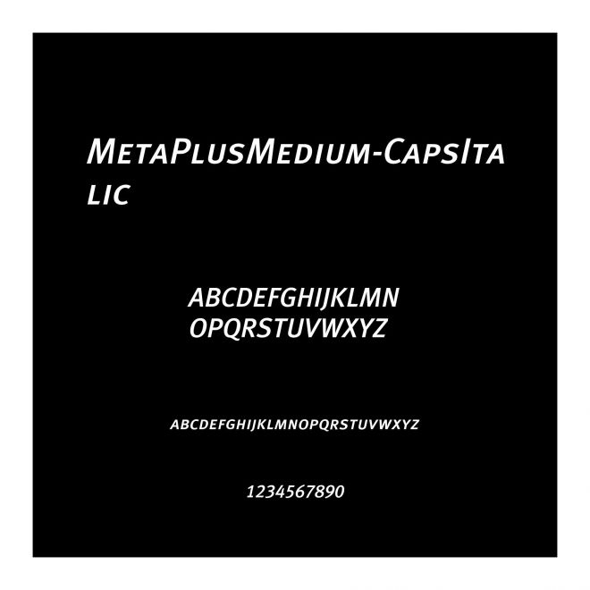 MetaPlusMedium-CapsItalic