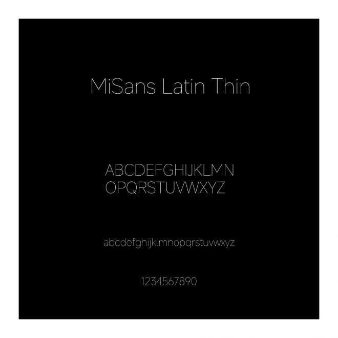 MiSans Latin Thin