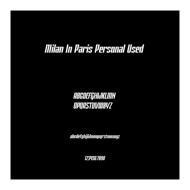 Milan In Paris Personal Used