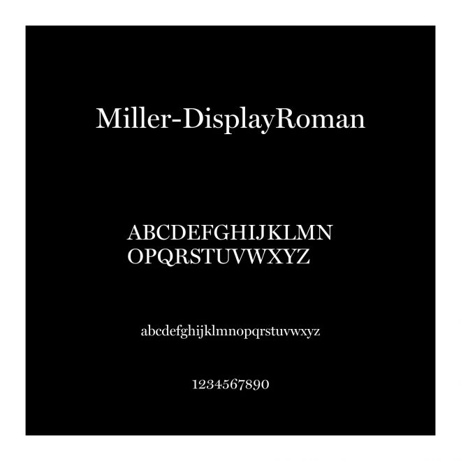 Miller-DisplayRoman