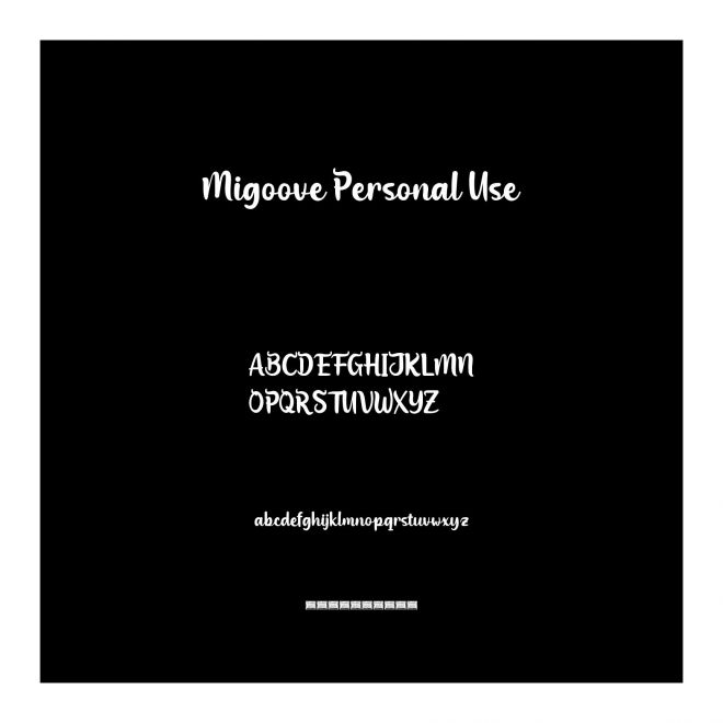 Migoove Personal Use