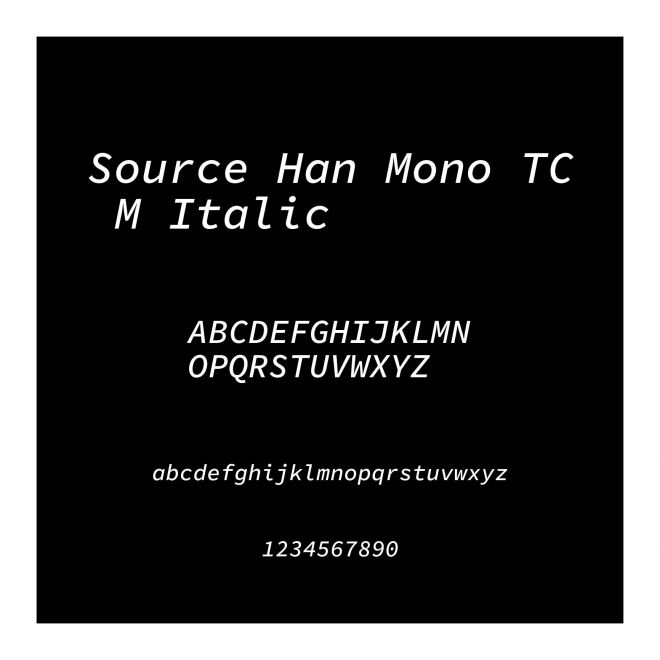 思源等寬 M Italic