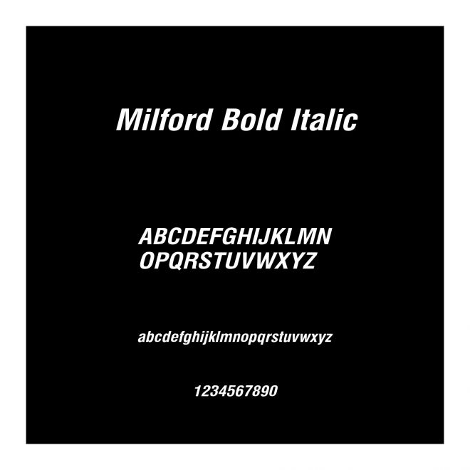Milford Bold Italic