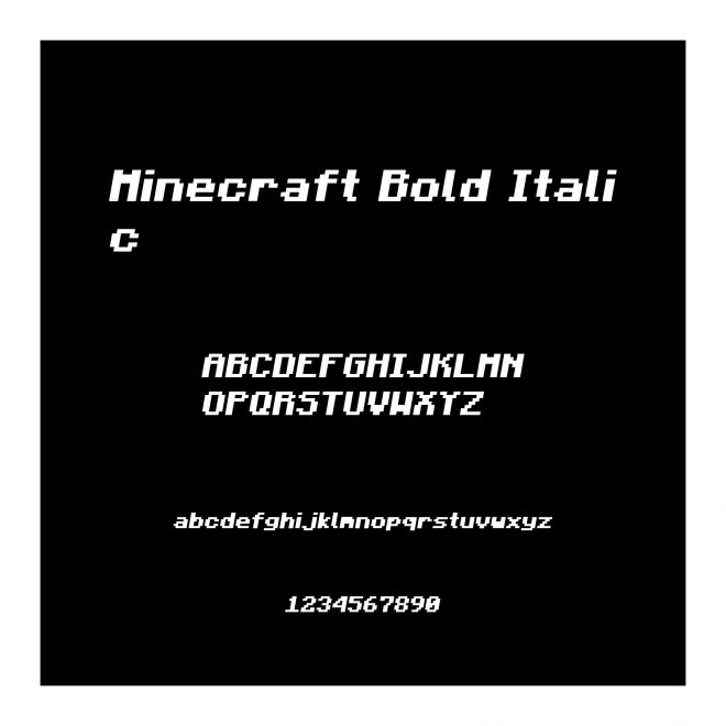 Minecraft Bold Italic