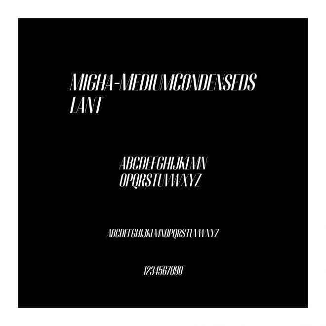 Migha-MediumCondensedSlant
