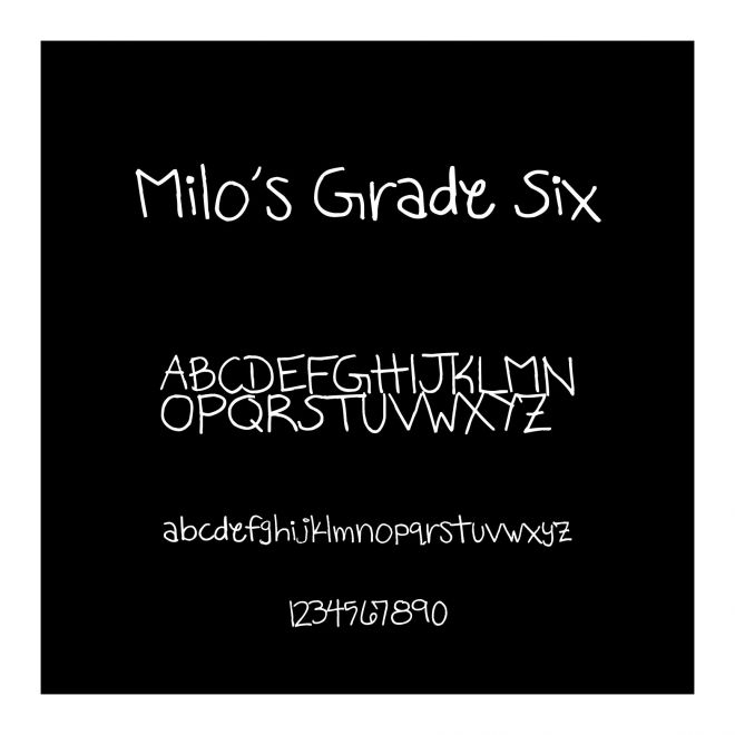 Milo's Grade Six